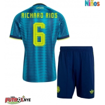 Camiseta Colombia Richard Rios #6 Visitante Equipación para niños Mundial 2026 manga corta (+ pantalones cortos)